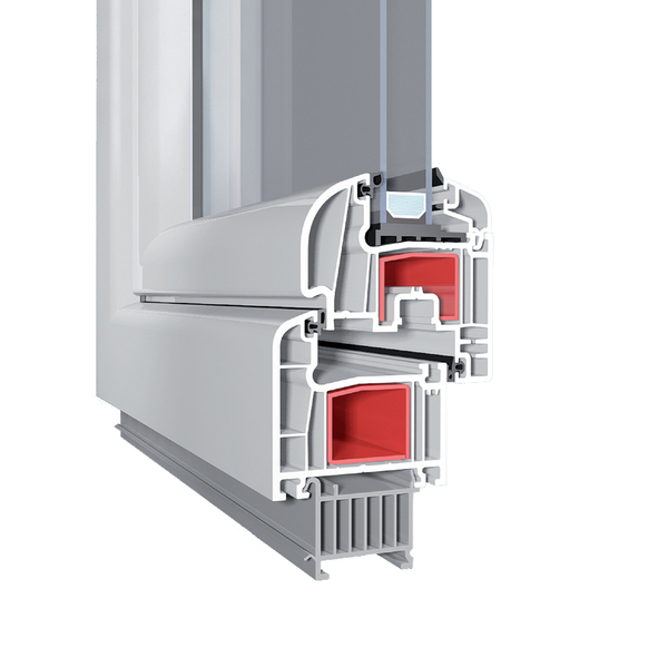 Plastové okno UNI OS1 řez